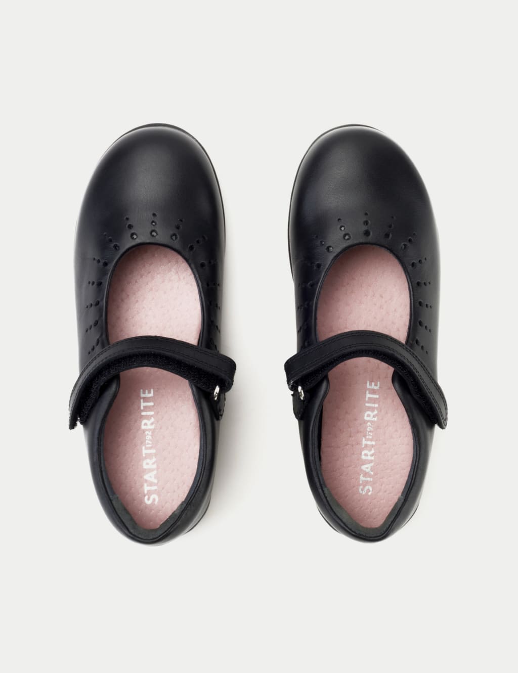 Kids' Leather Riptape School Shoes (10 Small - 4 Large) 2 of 4