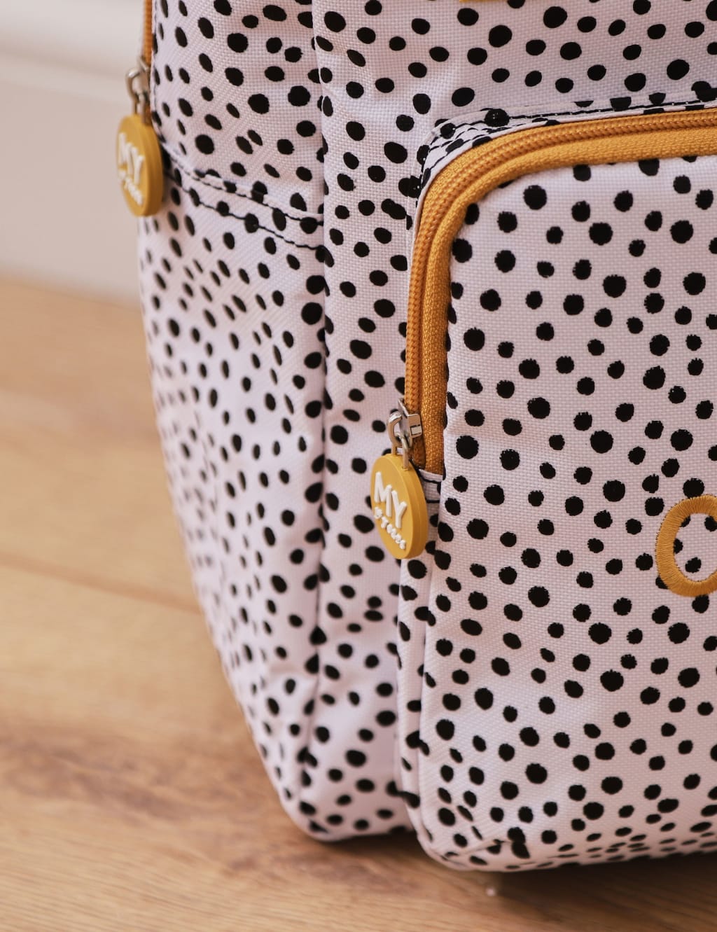 Personalised Polka Dot Medium Backpack with Grab Handle 4 of 6