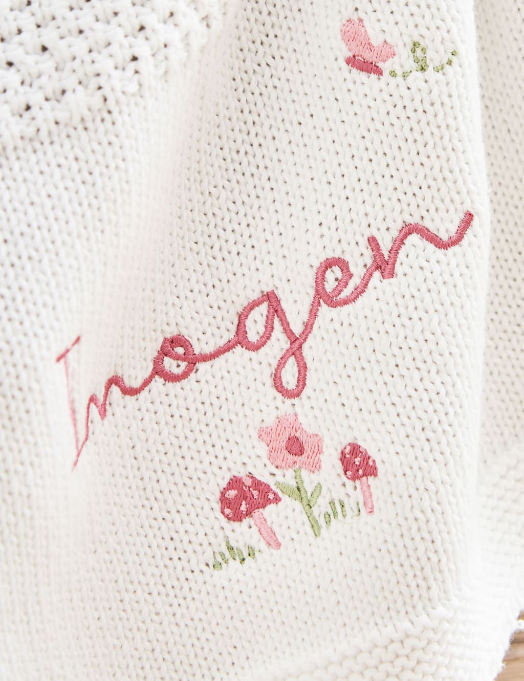 Personalised Floral Ivory Shawl 4 of 4