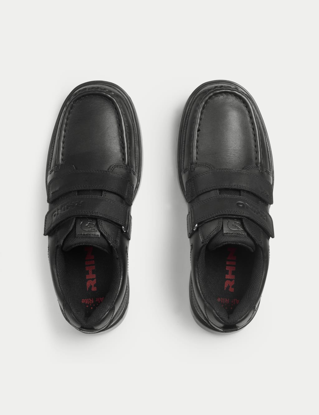 Kids' Leather Riptape School Shoes (2 Large - 9½ Large) 2 of 5