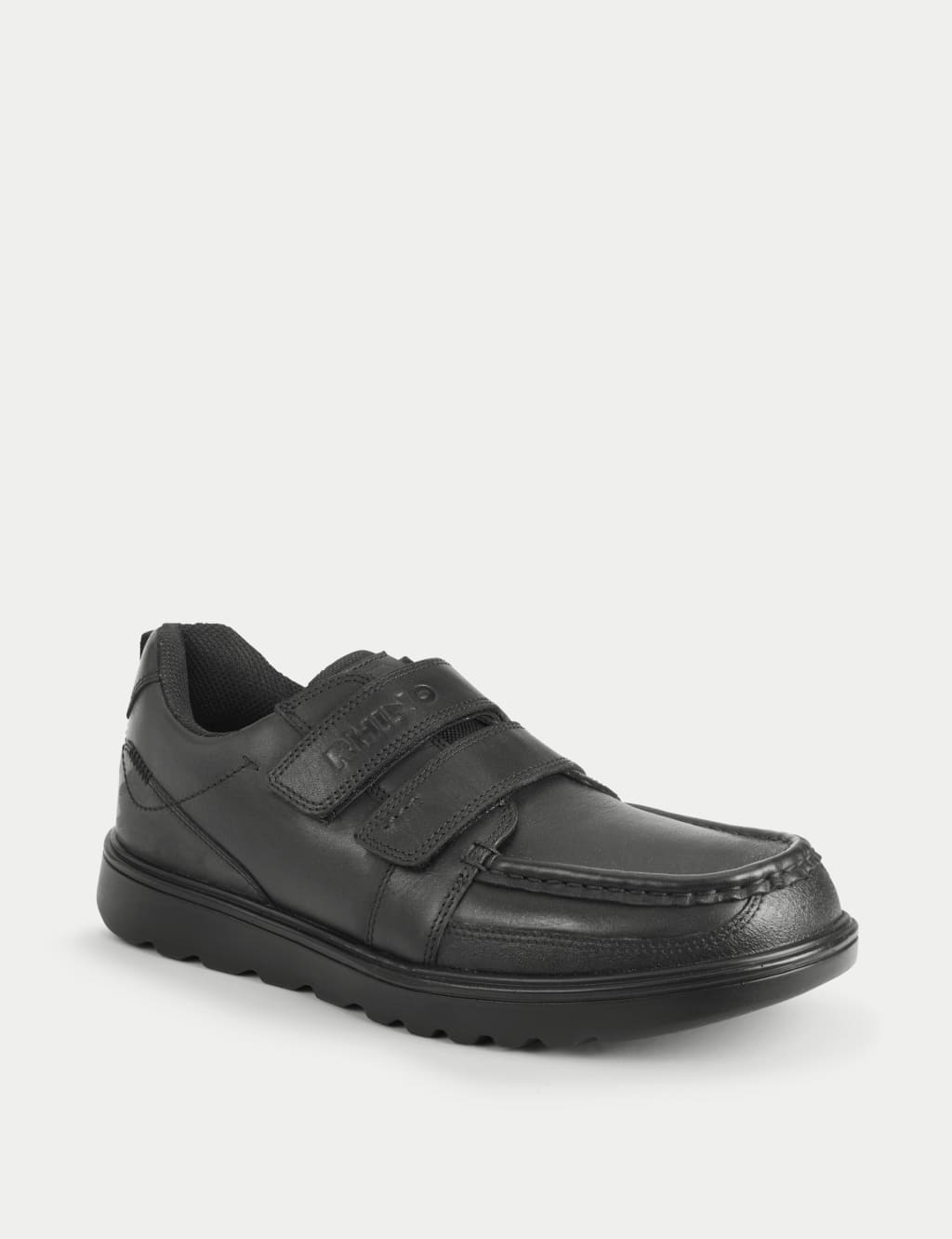 Kids' Leather Riptape School Shoes (2 Large - 9½ Large) 4 of 5