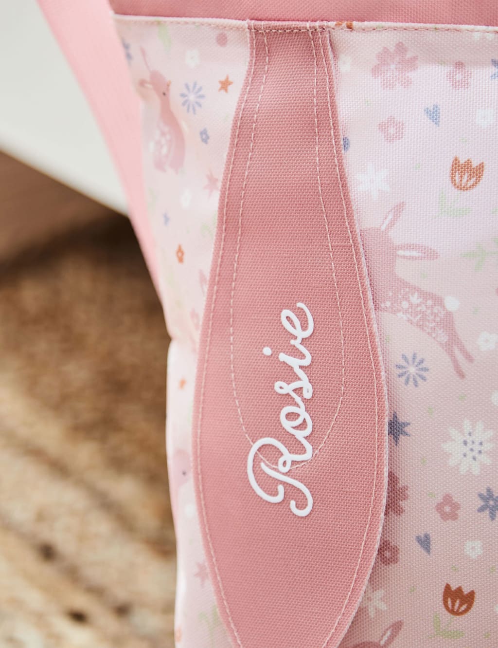 Personalised Pink Bunny Drawstring Bag 3 of 4