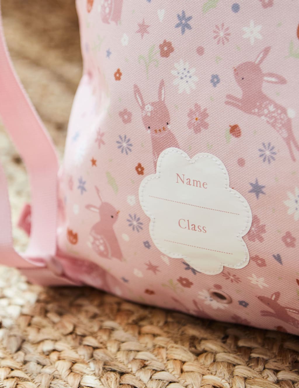 Personalised Pink Bunny Drawstring Bag 4 of 4