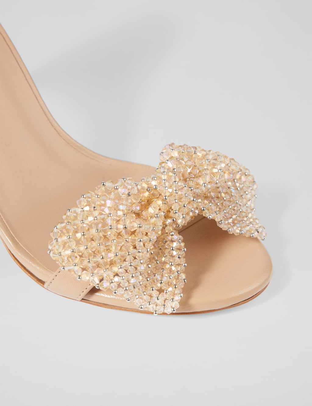 Leather Sparkle Bow Stiletto Heel Sandals LK BENNETT M S