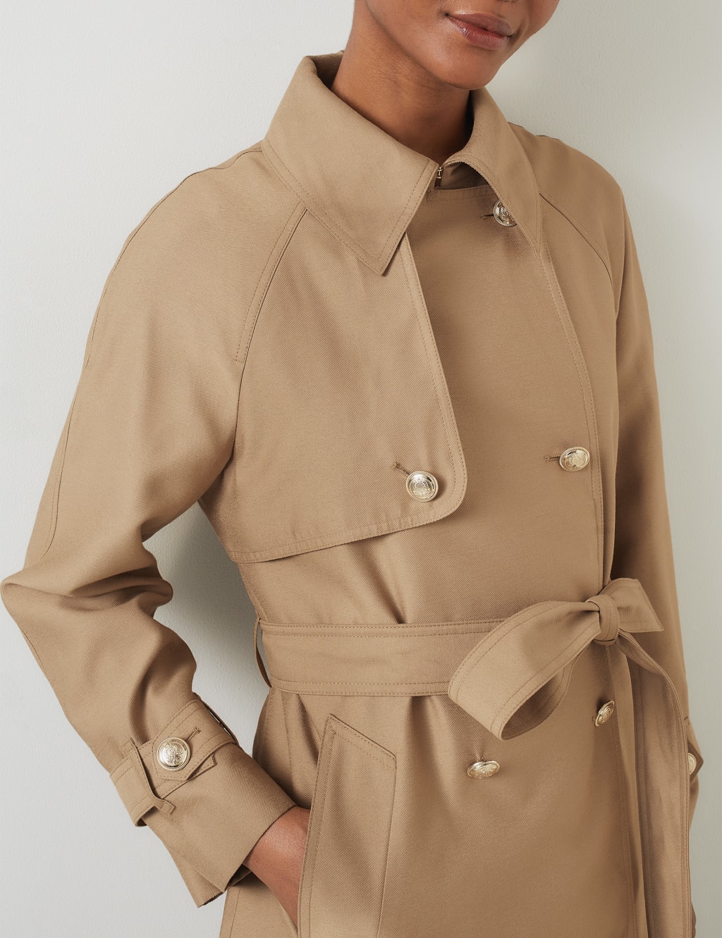 Belted Double Breasted Longline Trench Coat 2 of 2