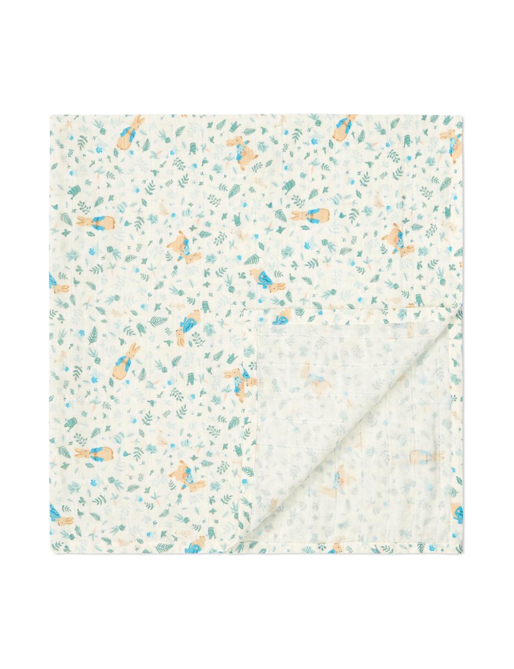 3pk Pure Cotton Peter Rabbit™ Muslin Squares 2 of 4