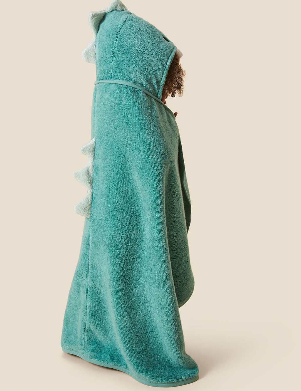 Pure Cotton Dinosaur Hooded Toddler Towel 3 of 6