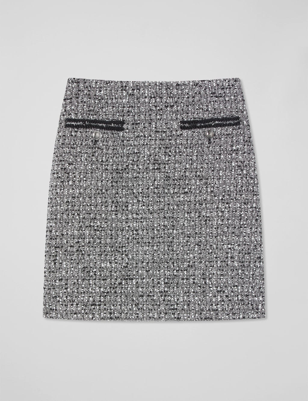 Cotton Rich Tweed Mini A-Line Skirt 2 of 4