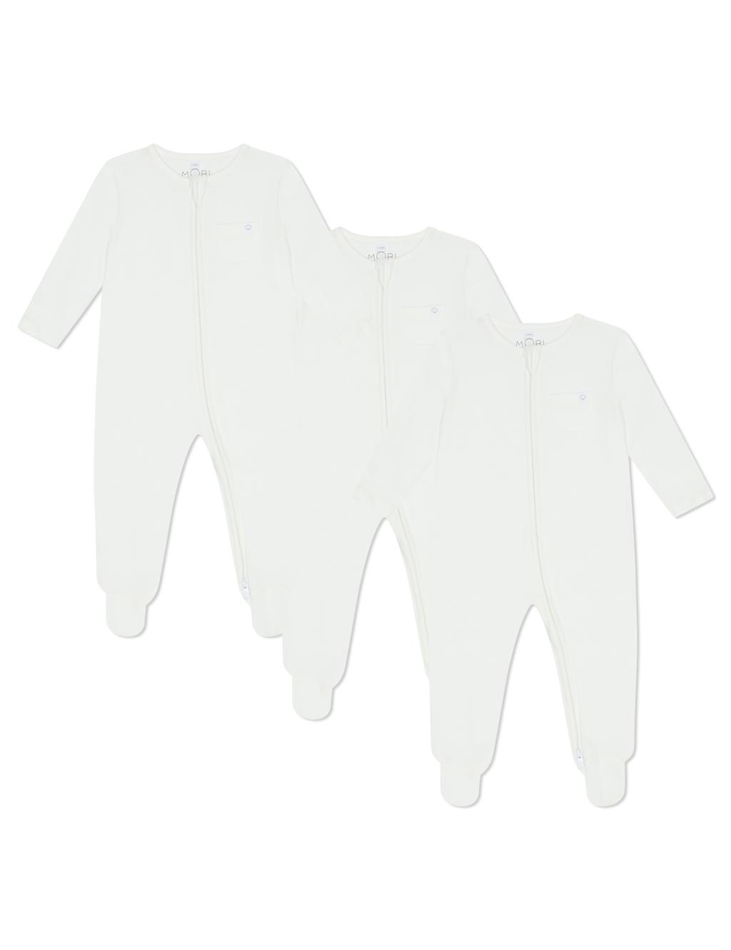 3pk Cotton Blend Sleepsuits (0-24 Mths) 2 of 4