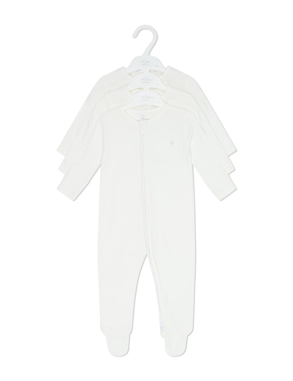 3pk Cotton Blend Sleepsuits (0-24 Mths) 3 of 4