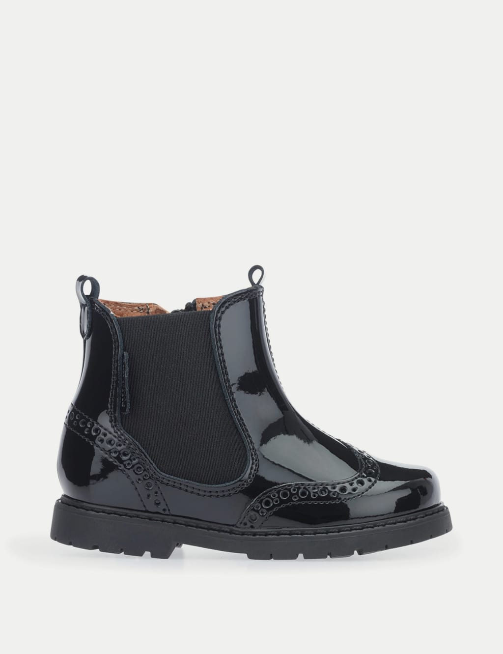 Kids Patent Chelsea Boots 6 Small 4 Large