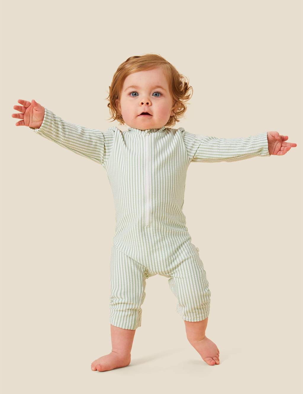 Seersucker All In One Swim Suit (0-24 Mths) 3 of 6
