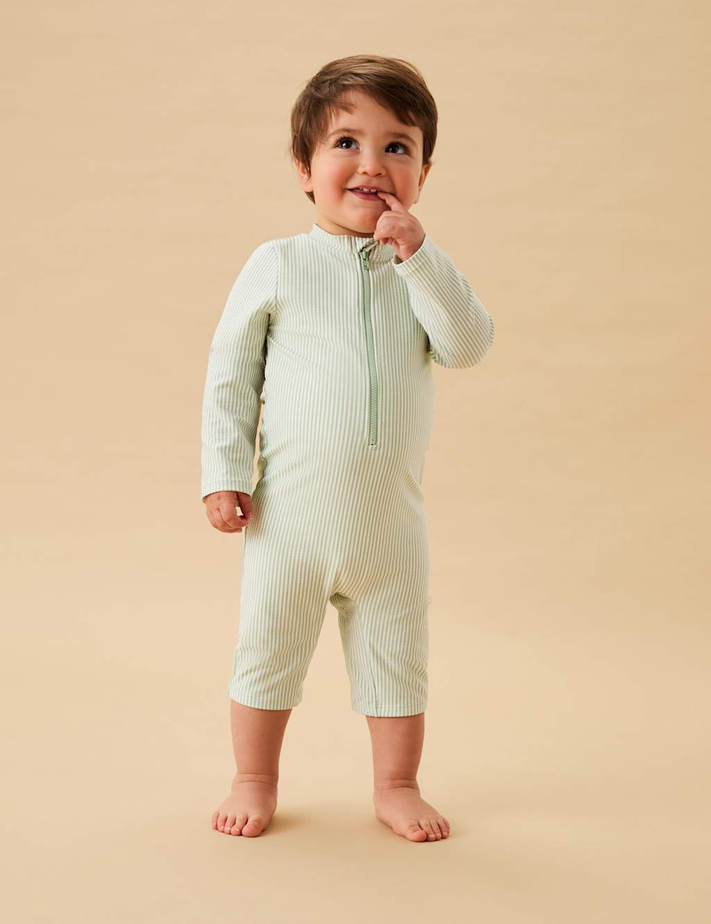 Seersucker All In One Swim Suit (0-24 Mths) 6 of 6