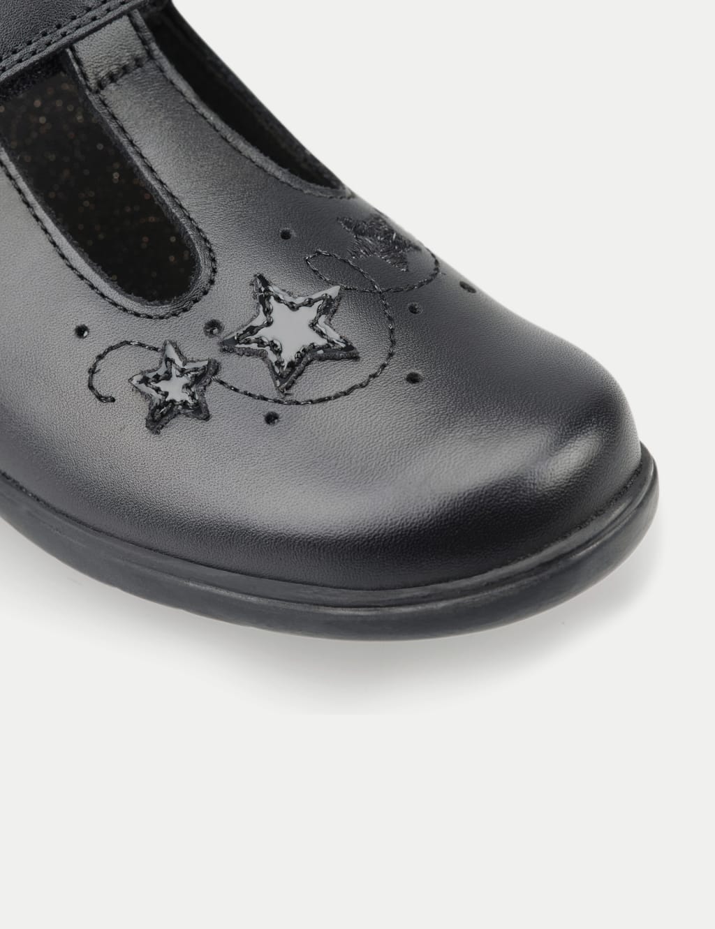 Kids' Leather Riptape Star Schoolwear Shoes (9 Small - 2 Large) 2 of 7