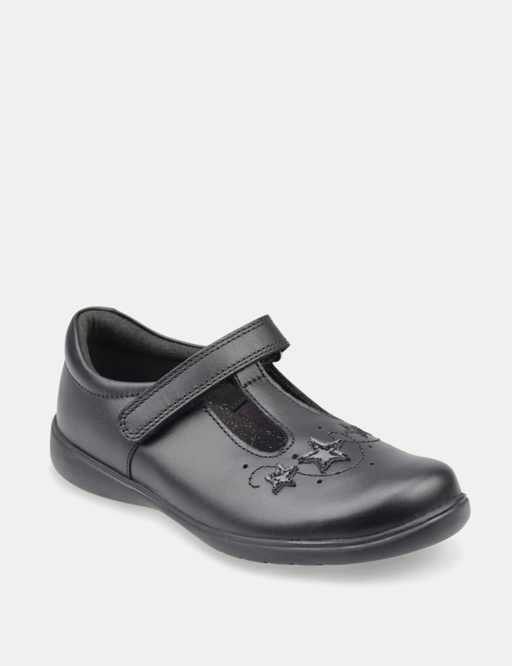 Kids' Leather Riptape Star Schoolwear Shoes (9 Small - 2 Large) 3 of 7