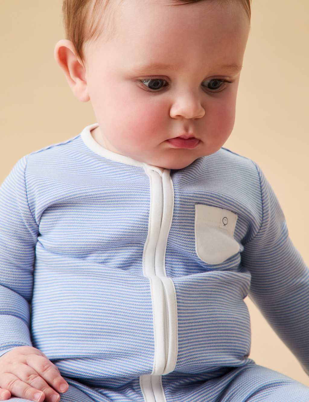 3pk Cotton Blend Striped Zip Sleepsuits (0-24 Mths) 4 of 5