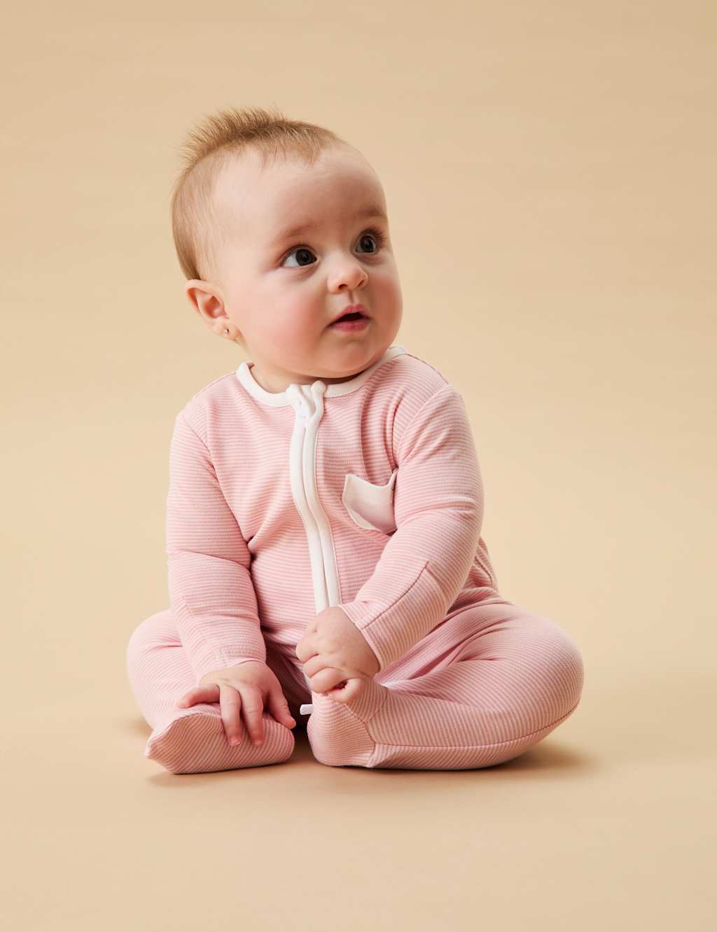 3pk Cotton Blend Sleepsuits (0-24 Mths) 3 of 8
