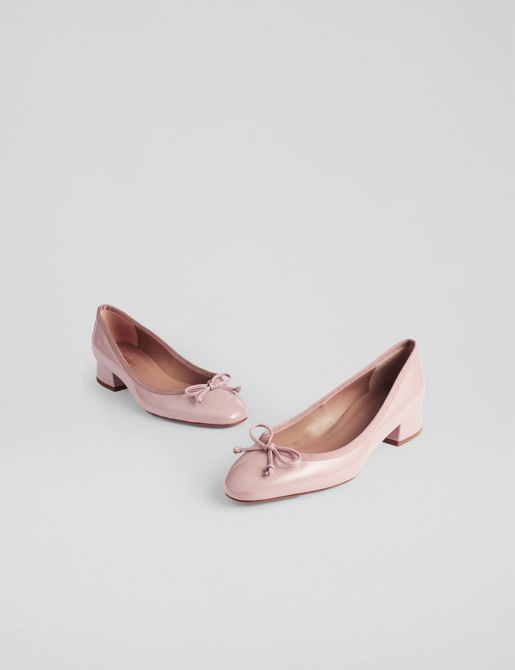 Leather Block Heel Ballet Pumps 3 of 4