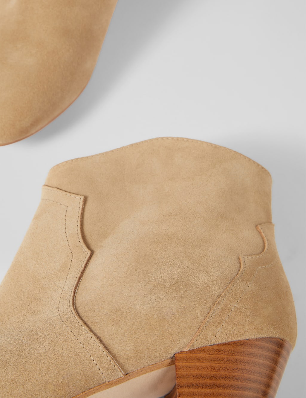 Suede Cow Boy Block Heel Ankle Boots 4 of 4