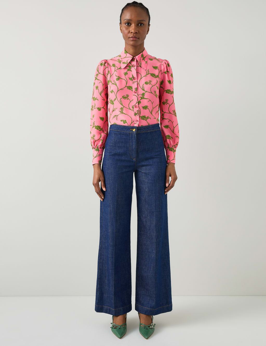 Pure Silk Floral Blouse 2 of 4