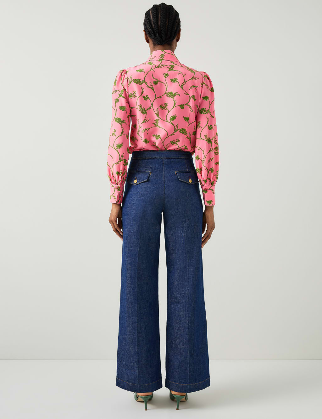Pure Silk Floral Blouse 3 of 4