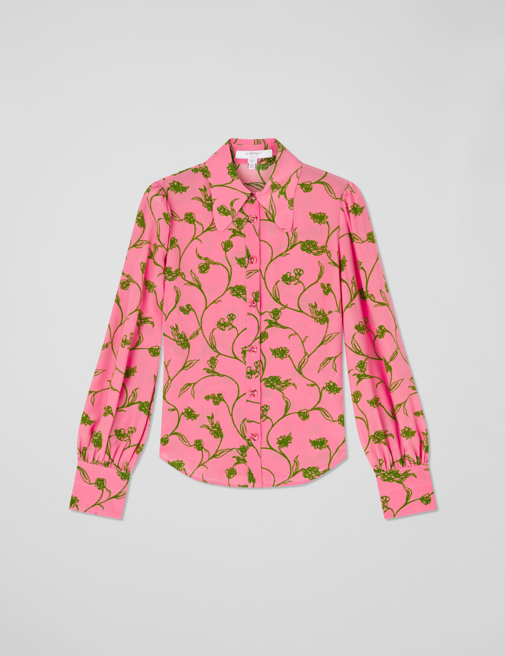 Pure Silk Floral Blouse 1 of 4
