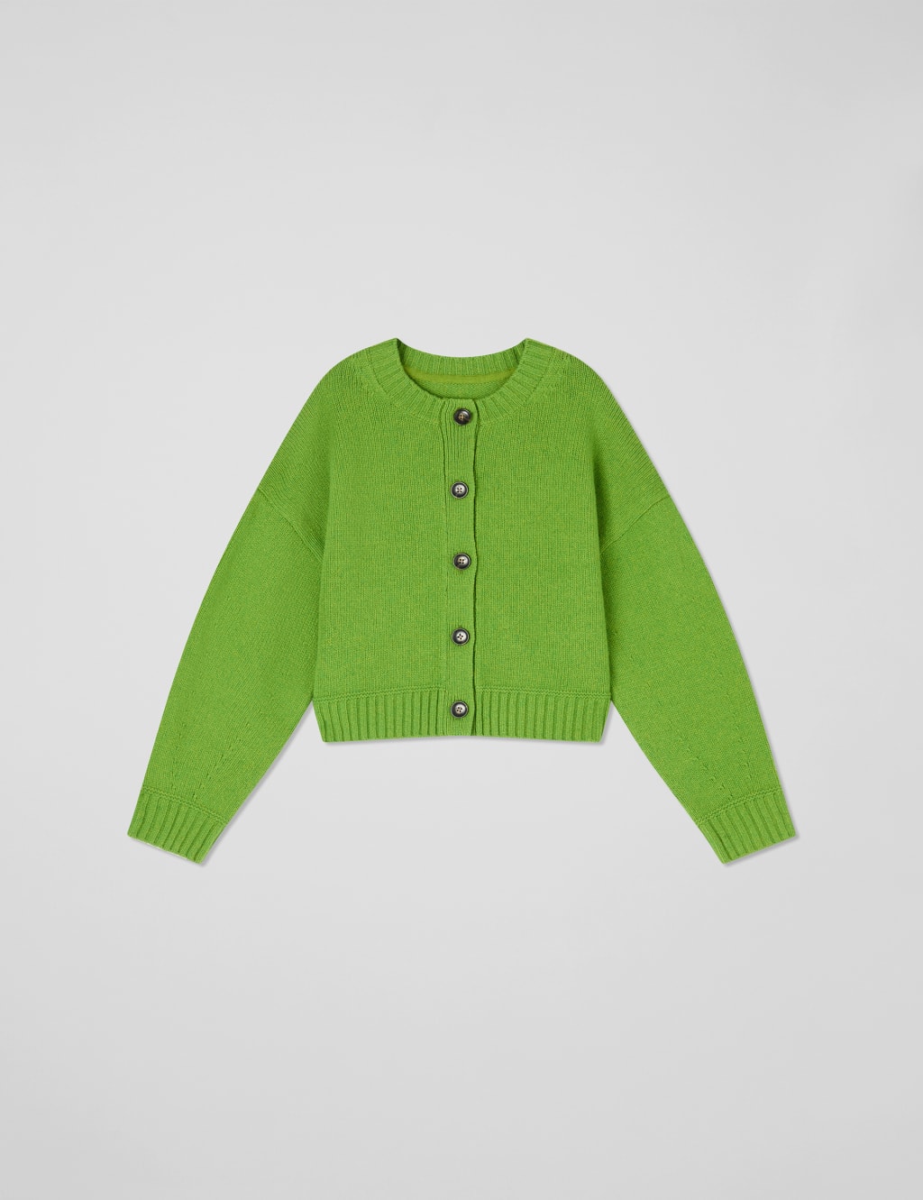 Pure Merino Wool Crew Neck Cardigan 2 of 4