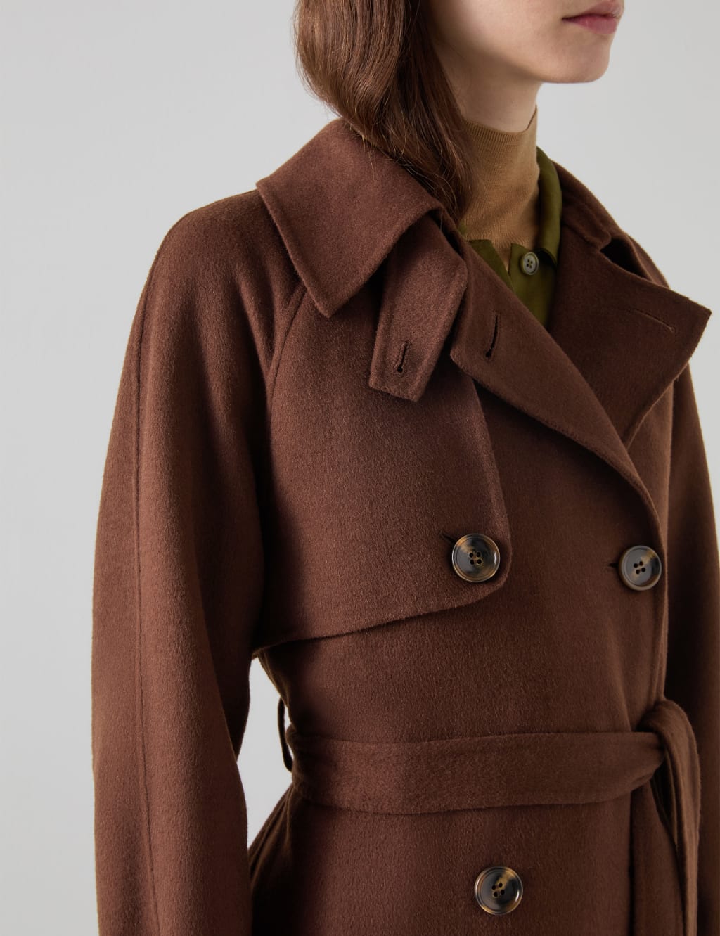 Wool Rich Relaxed Longline Trench Coat 4 of 4