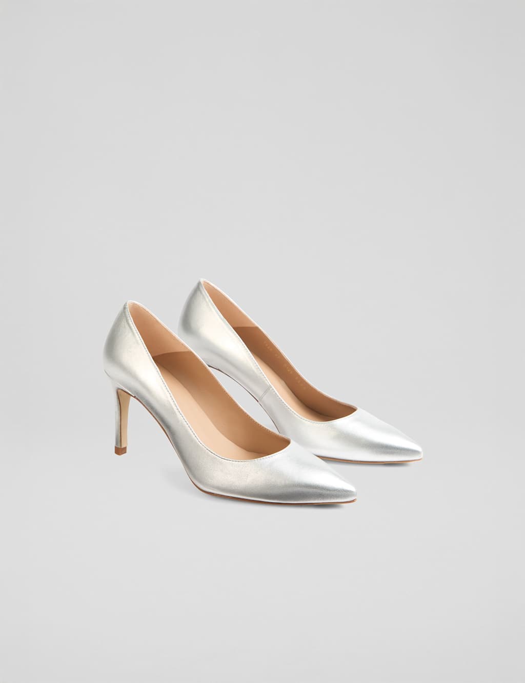 Leather Metallic Stiletto Heel Court Shoes 2 of 4