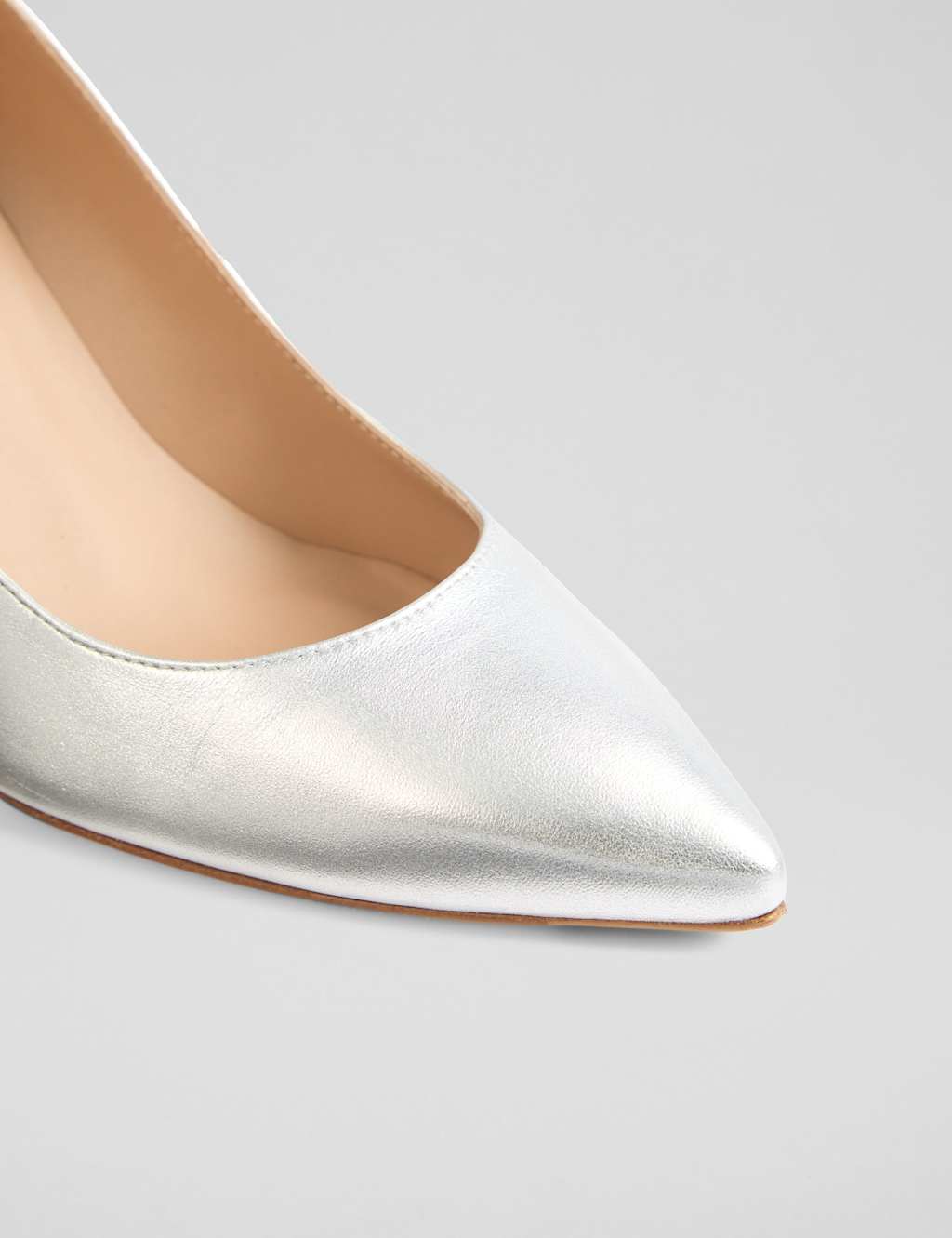 Leather Metallic Stiletto Heel Court Shoes 4 of 4