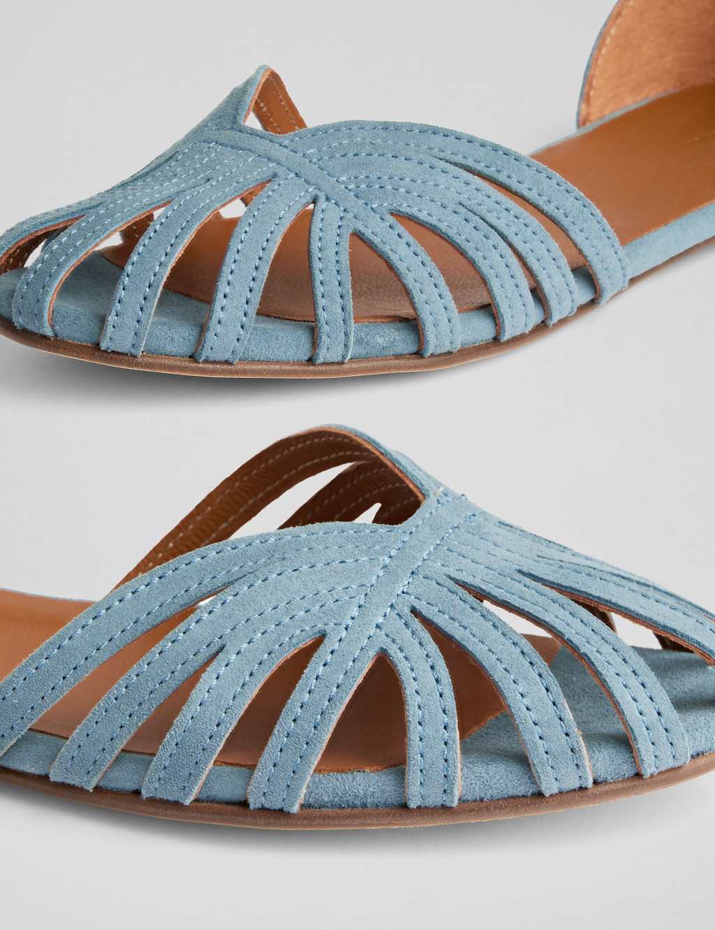 Suede Plaited Ankle Strap Flat Sandals 4 of 4