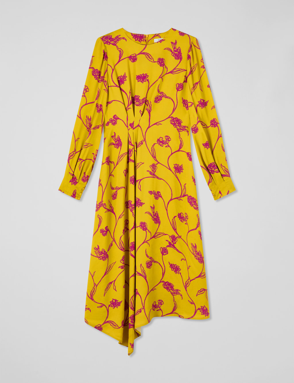 Floral Draped Knee Length Skater Dress LK BENNETT M S