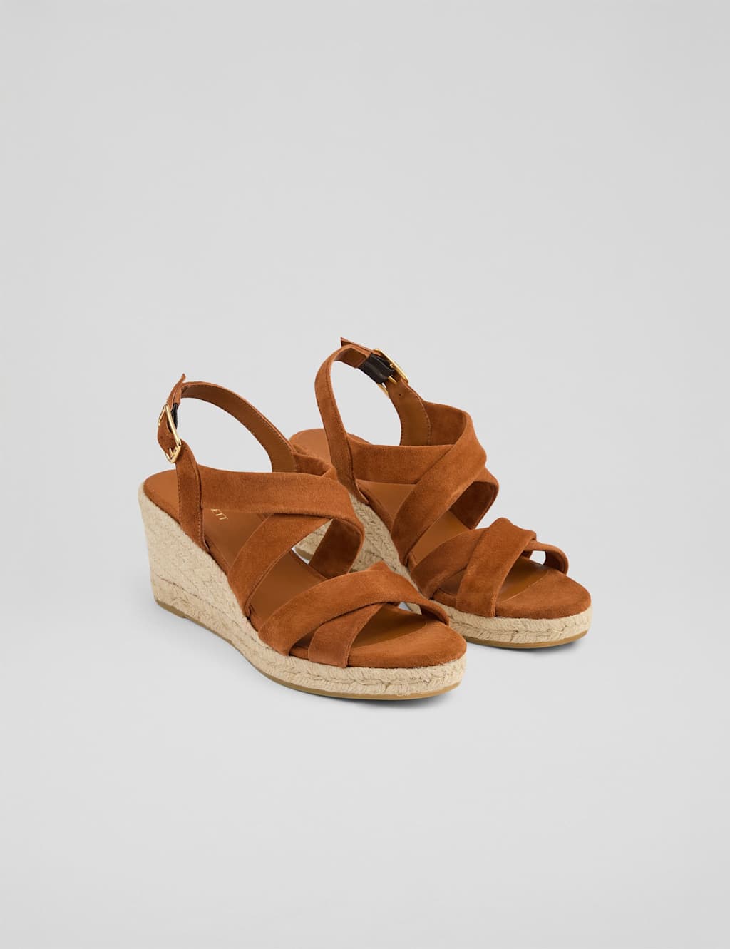 Suede Crossover Strappy Wedge Sandals 2 of 4