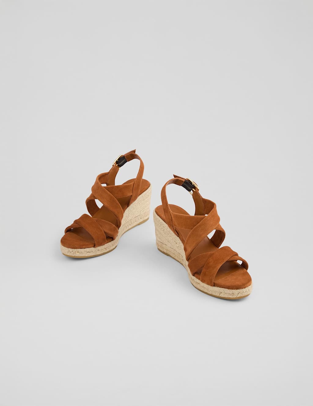 Suede Crossover Strappy Wedge Sandals 3 of 4