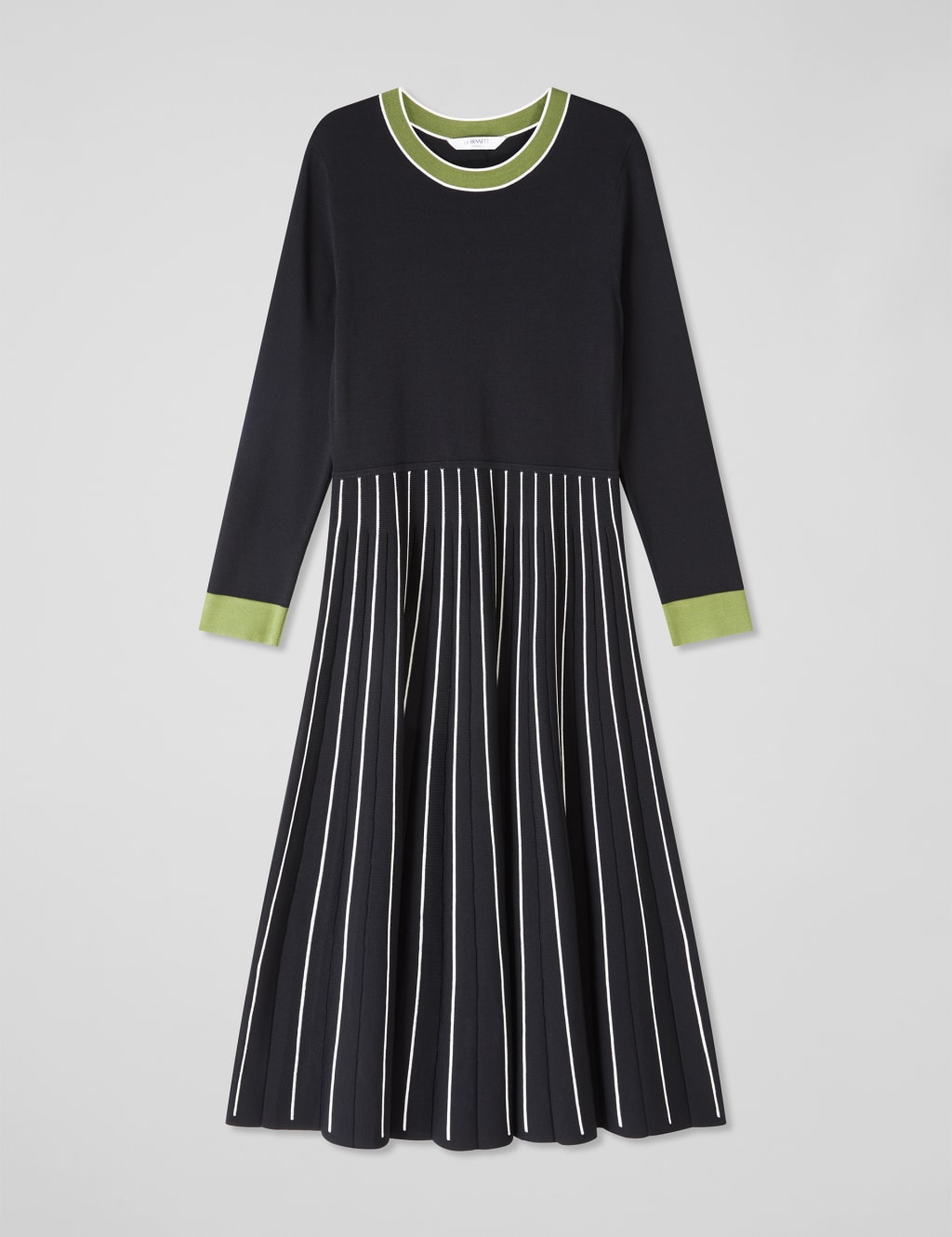 Colour Block Midi Skater Dress 2 of 4