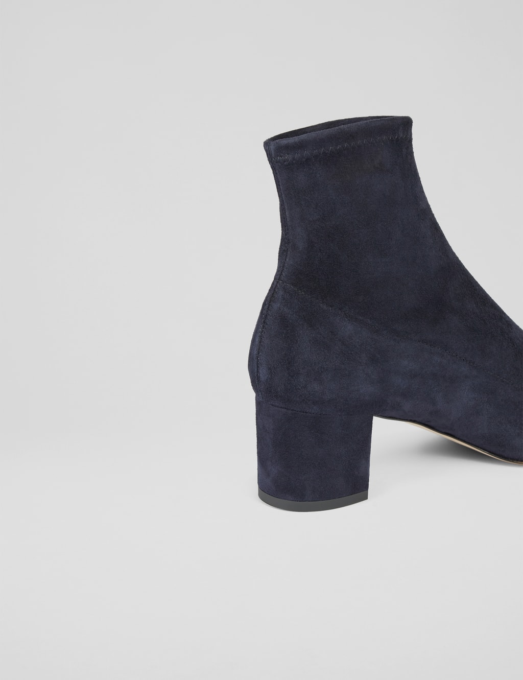 Suede Block Heel Square Toe Ankle Boots 4 of 4