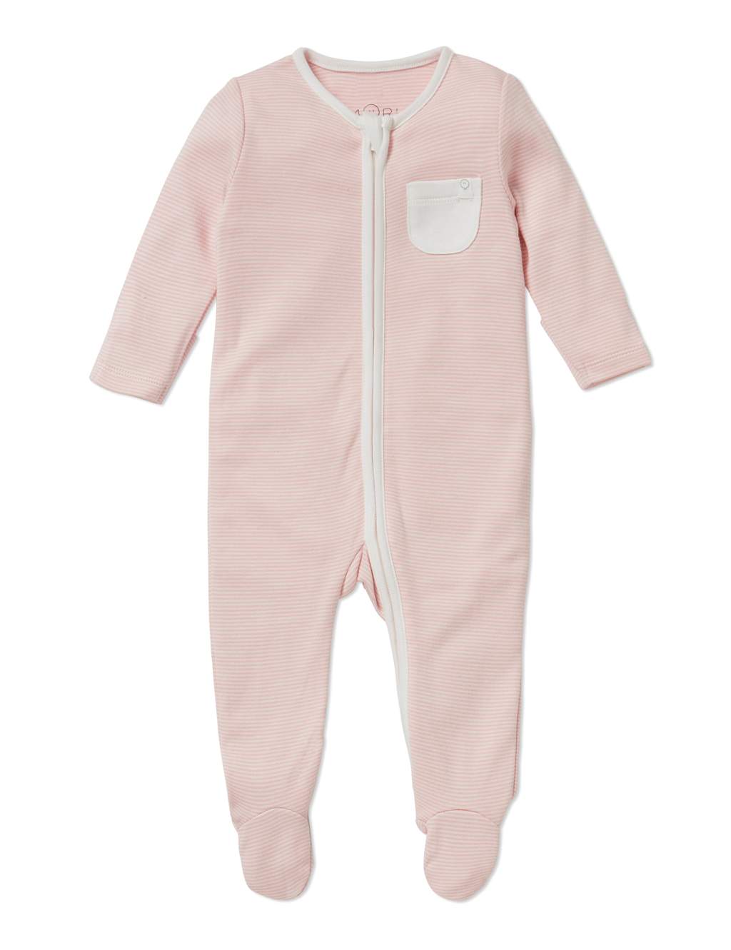 Cotton Blend Striped Sleepsuit (0-24 Mths) 2 of 5