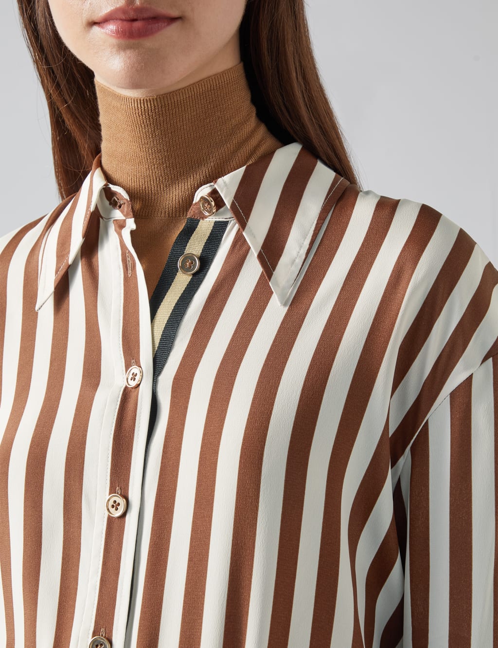 Striped Collared Button Through Blouse 4 of 4