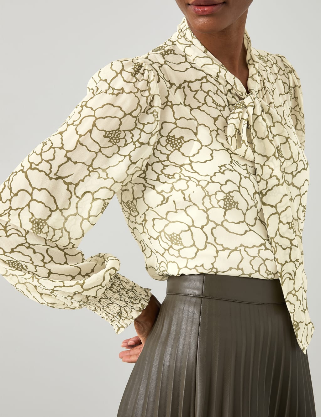 Pure Silk Floral Blouse 4 of 4