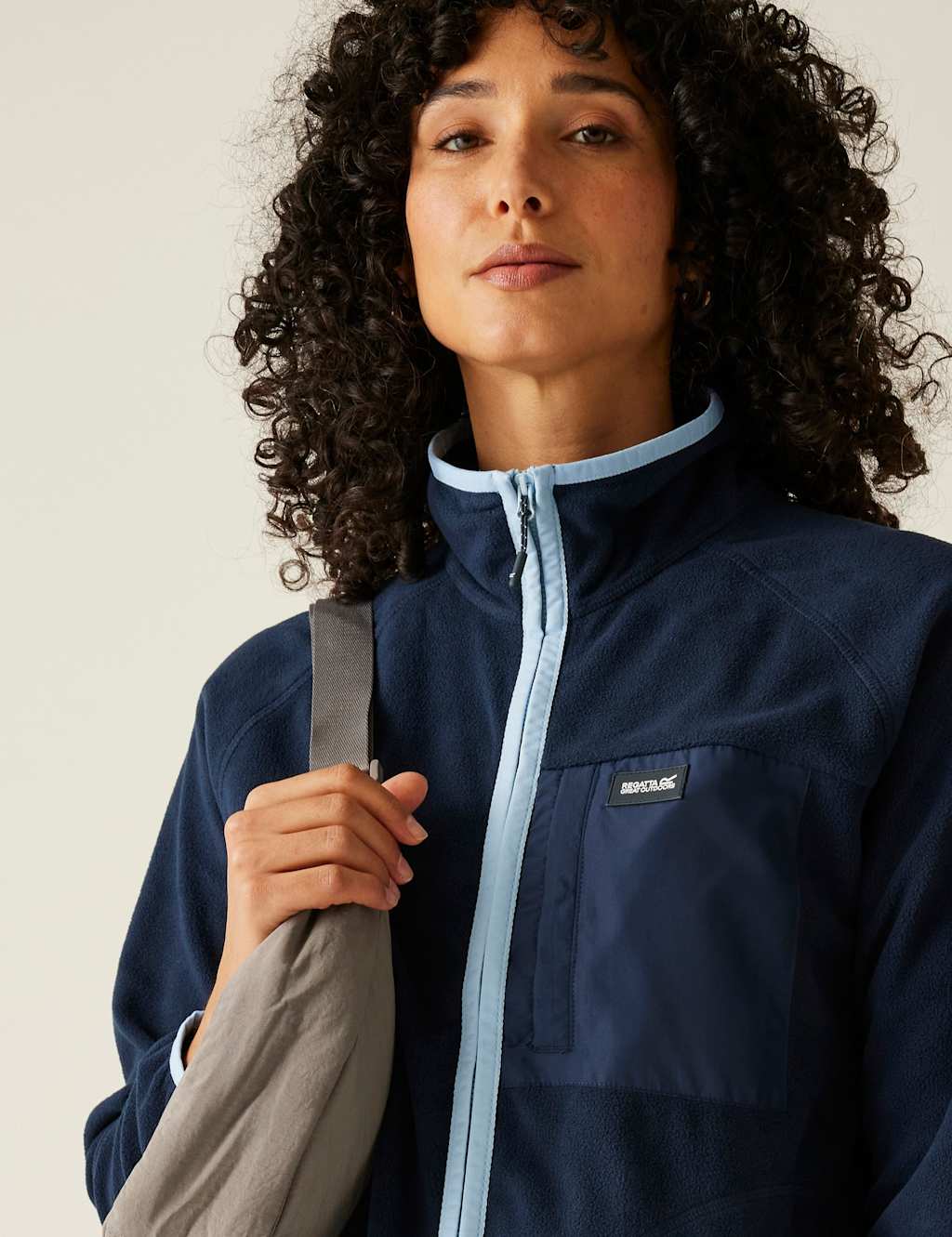 Lilana Lightweight Zip Up Funnel Neck Fleece 3 of 5