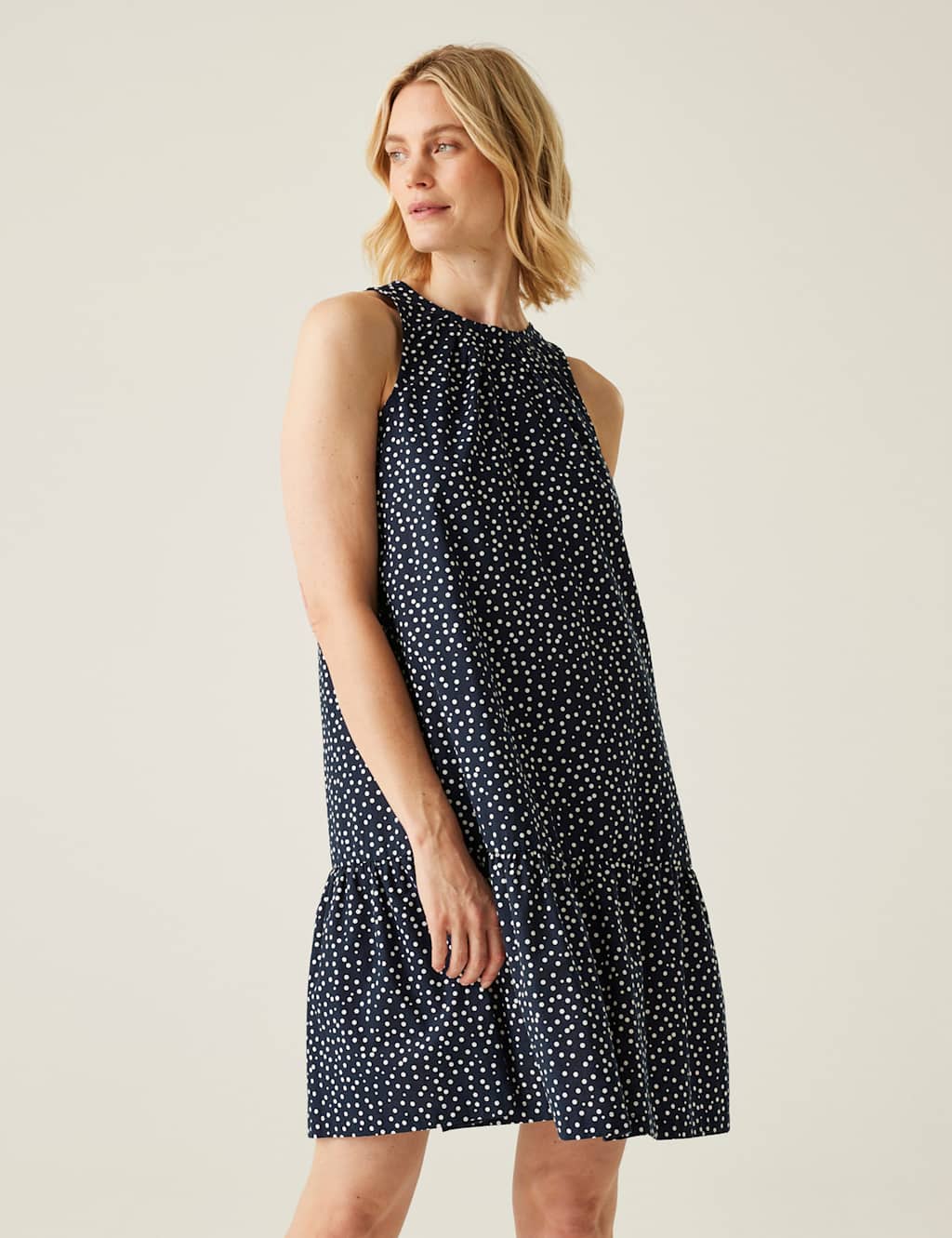 Trisa Pure Cotton Polka Swing Dress 4 of 6