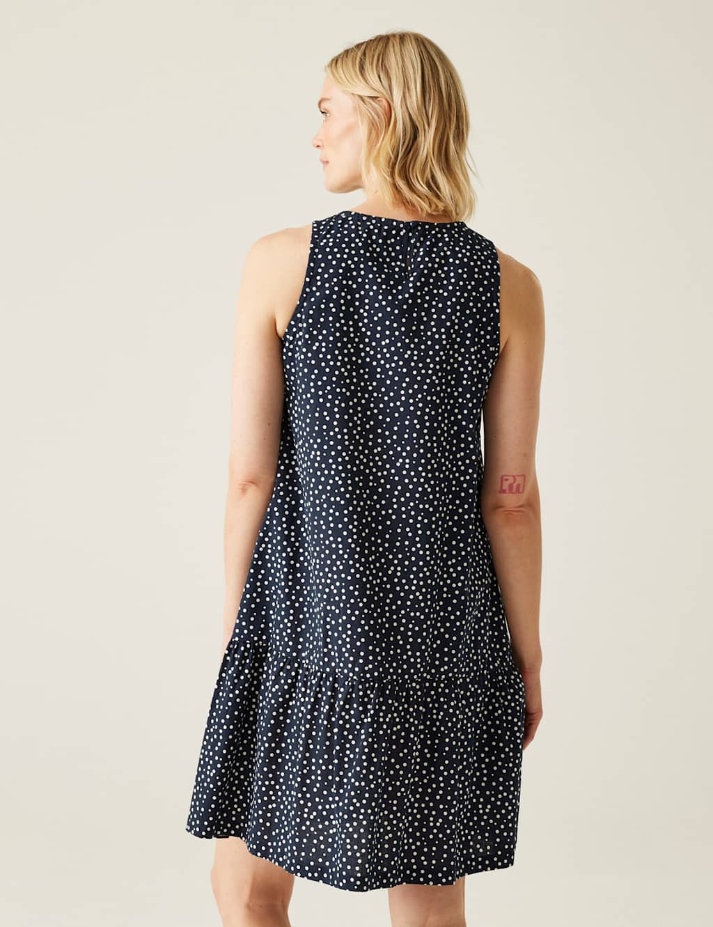 Trisa Pure Cotton Polka Swing Dress 5 of 6