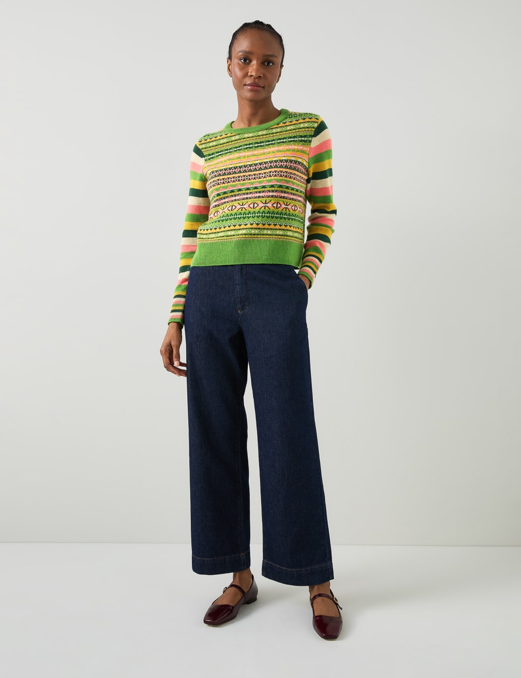 Josephine Wool Rich Striped Knitted Top 1 of 4