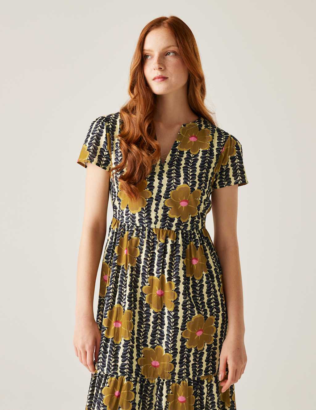 Pure Cotton Orla Kiely Floral Tiered Dress 1 of 6