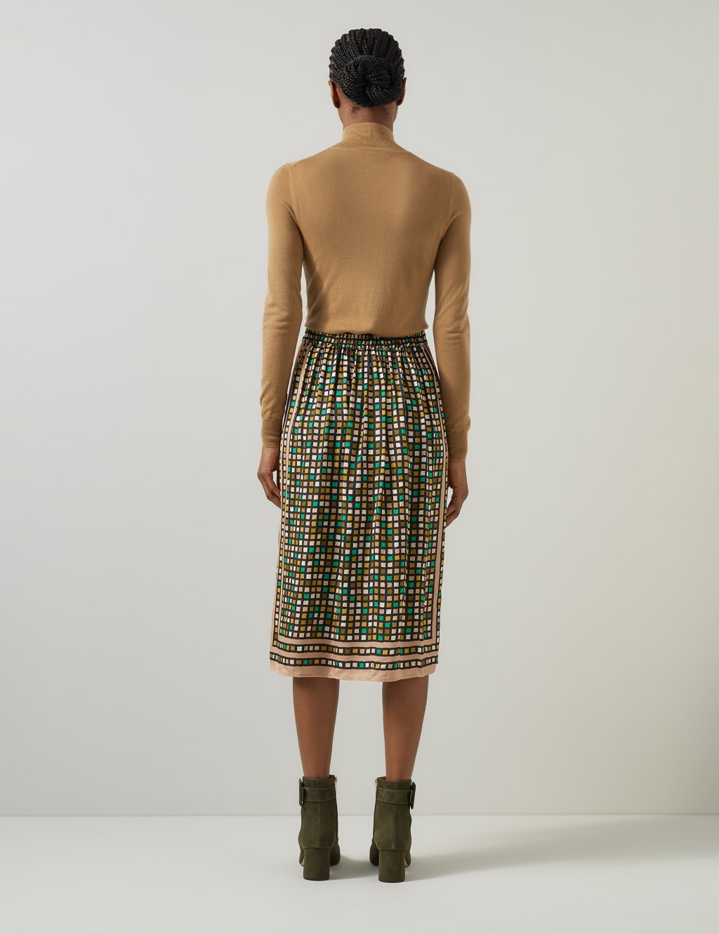 Pure Merino Wool Roll Neck Knitted Top 3 of 4