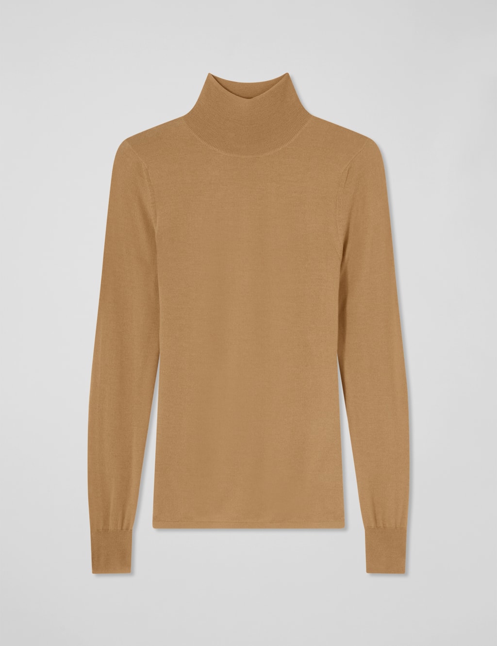 Pure Merino Wool Roll Neck Knitted Top 2 of 4
