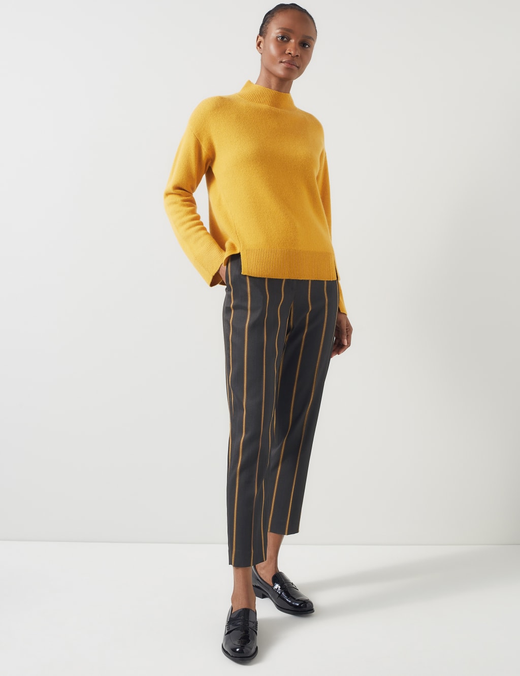 Striped Straight Ankle Grazer Trousers LK BENNETT M S