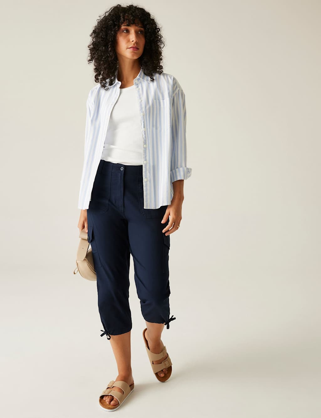 Shorebella Capri Cotton Blend Cargo Trousers 3 of 6