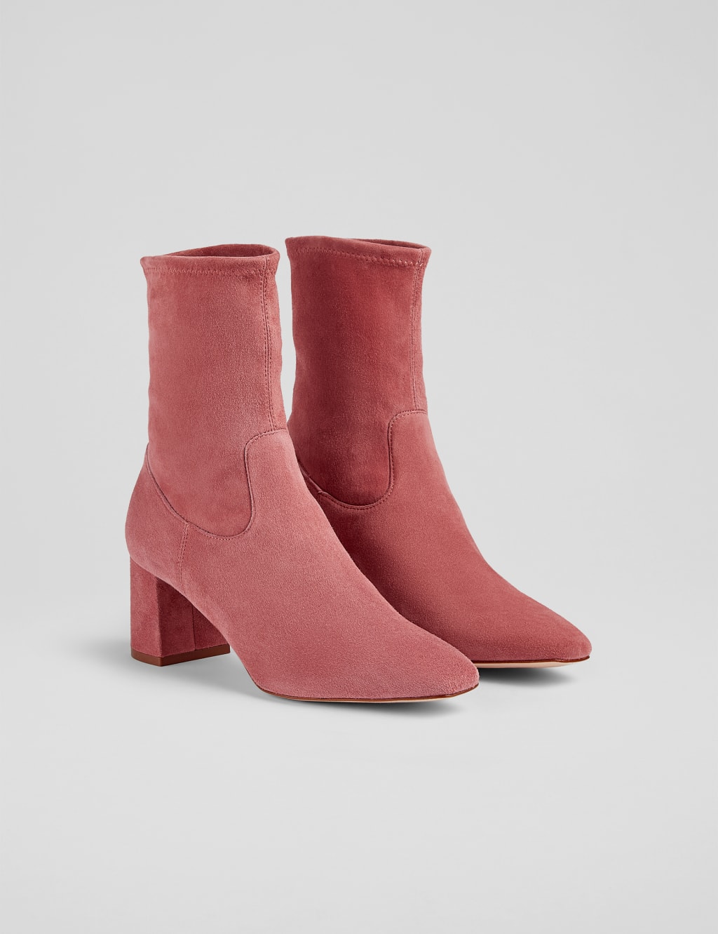 Suede Block Heel Ankle Boots