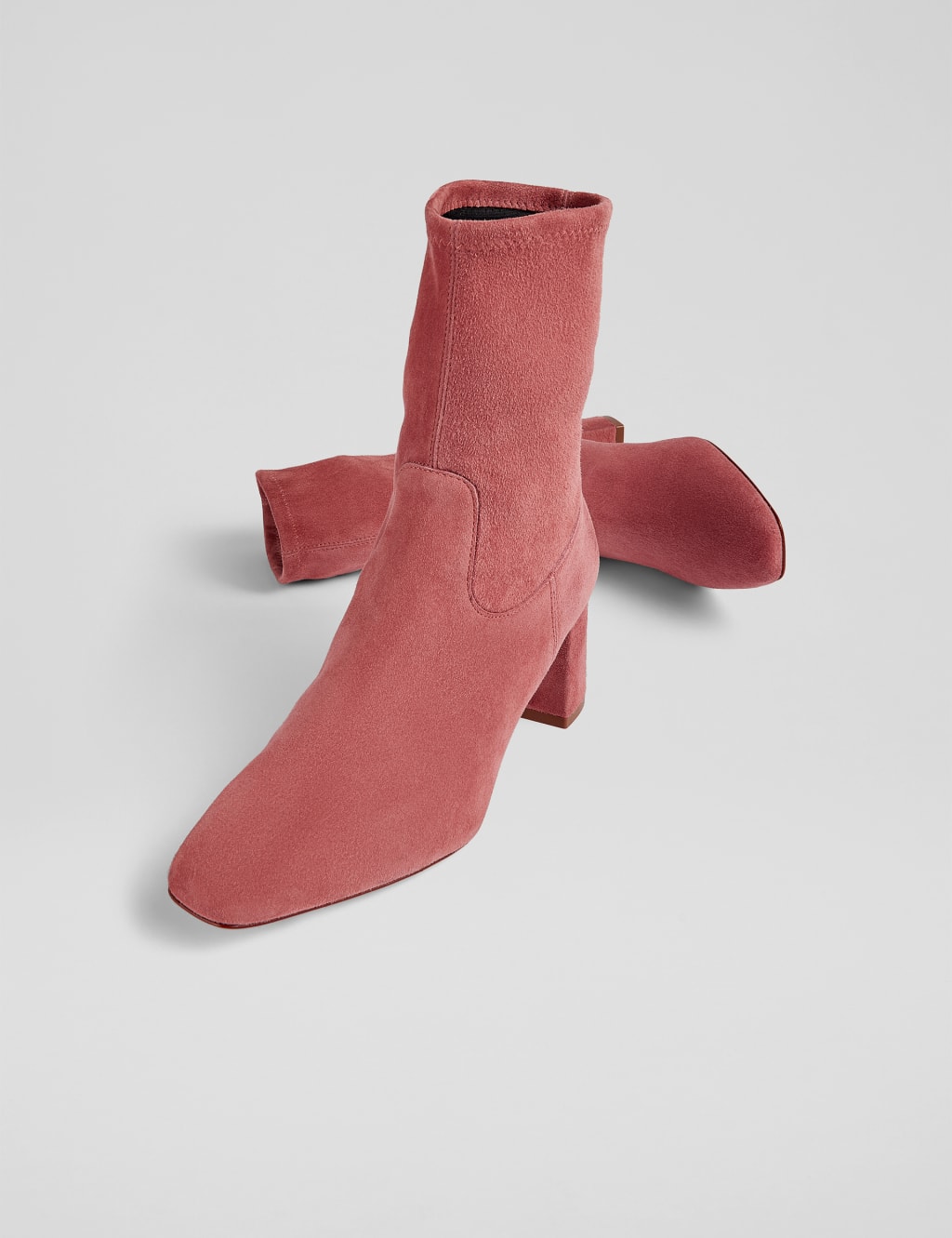 Suede Block Heel Ankle Boots 3 of 4